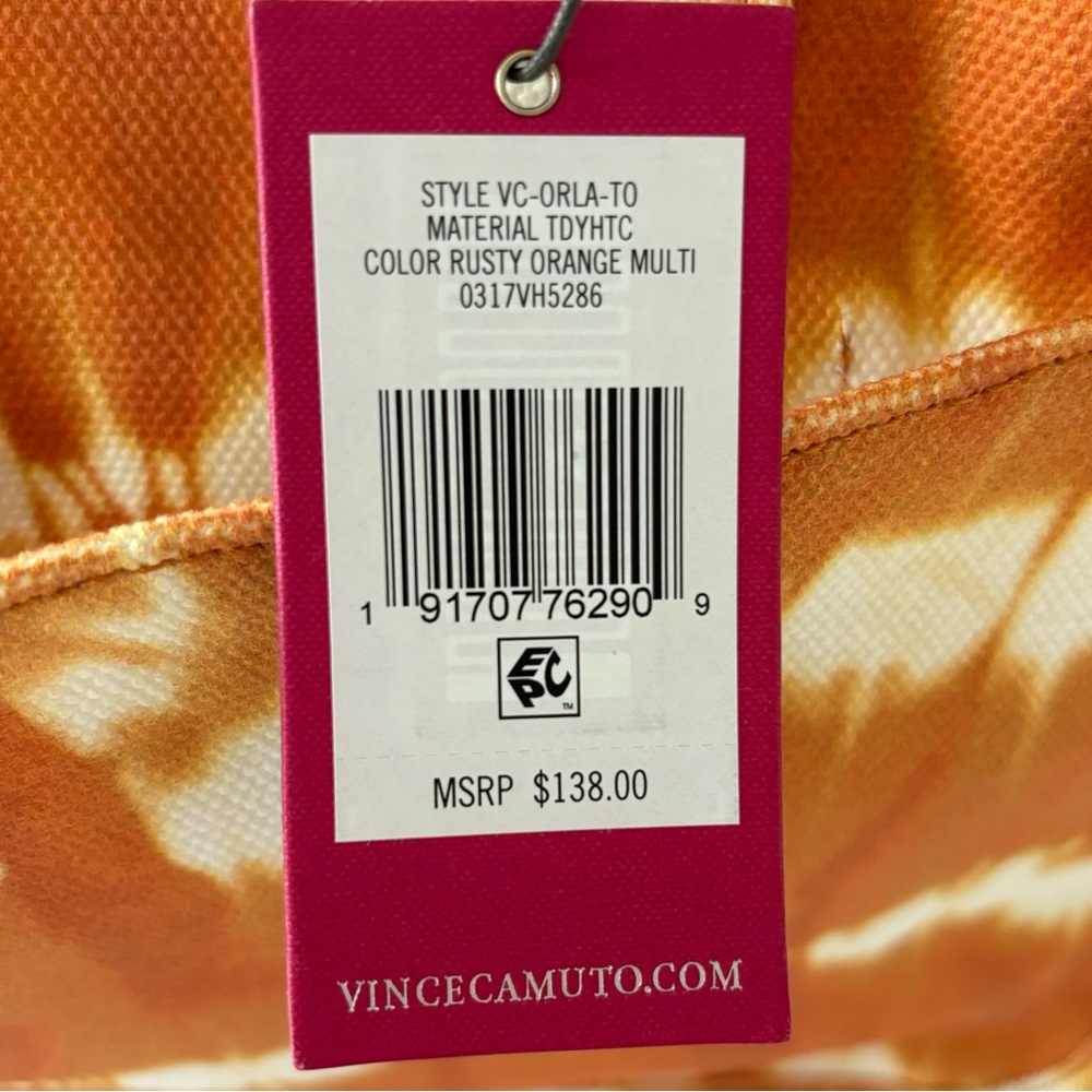 VINCE CAMUTO Orla Large Tie-Dye Canvas Structured Tote Handbag--NWT - Picture 10 of 14